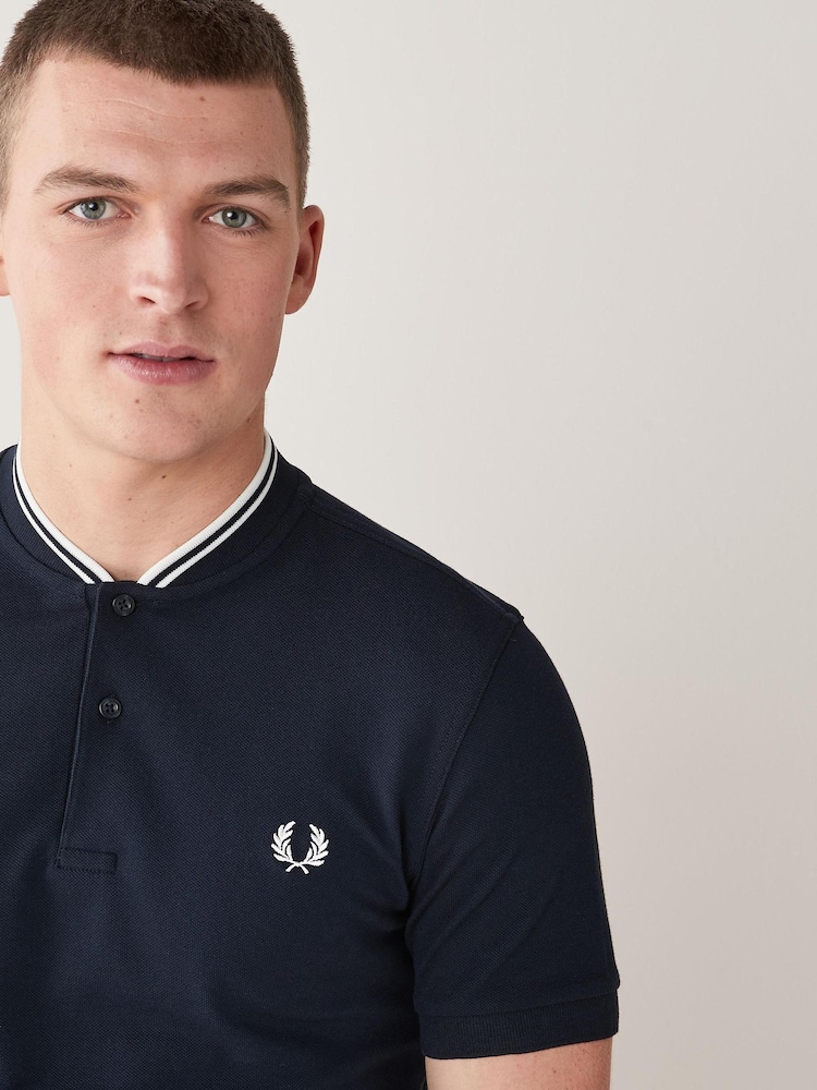 Fred Perry Bomber Collar Polo Shirt - Image 4 of 7
