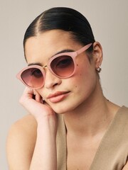 Pink Round Sunglasses - Image 1 of 4
