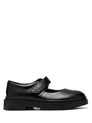 Clarks Black Derry Bar Youth Shoes - Image 1 of 6