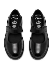 Clarks Black Derry Bar Youth Shoes - Image 6 of 6