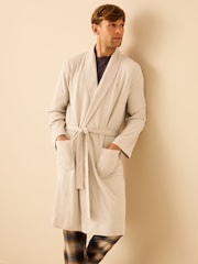 Stone Lightweight Waffle Dressing Gown - Image 1 of 5