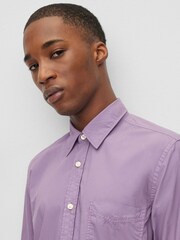 BOSS Purple Regular Fit Poplin Shirt - Image 4 of 6