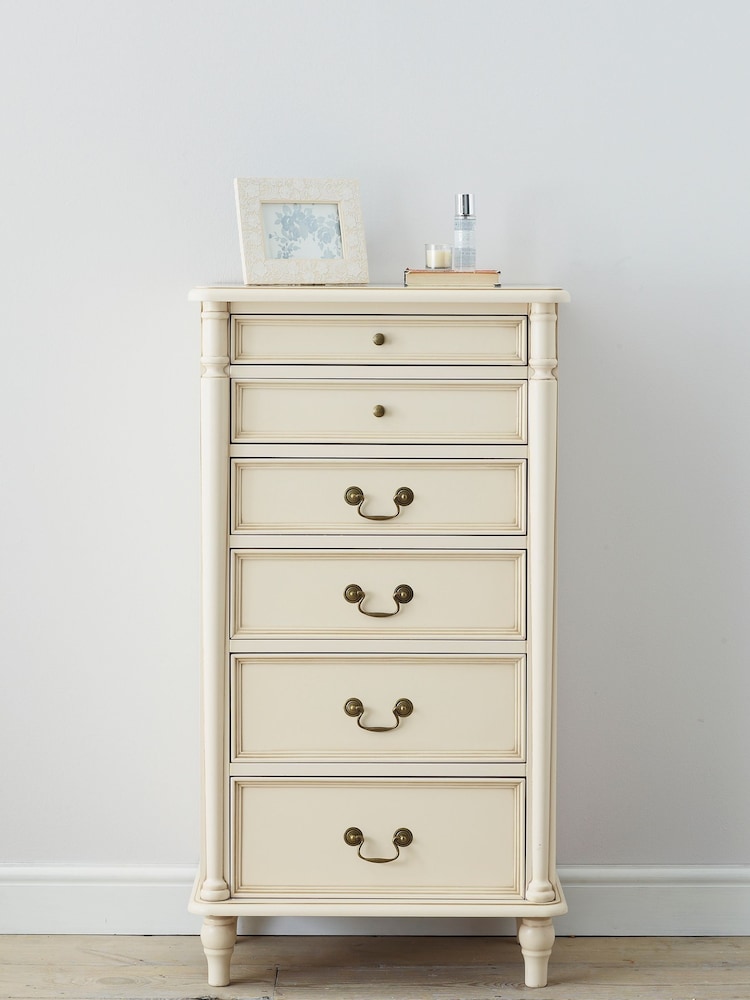 Laura Ashley Ivory Clifton Chest of 6 Drawer Drawers - Image 1 of 3