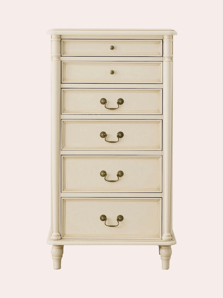 Laura Ashley Ivory Clifton Chest of 6 Drawer Drawers - Image 2 of 3