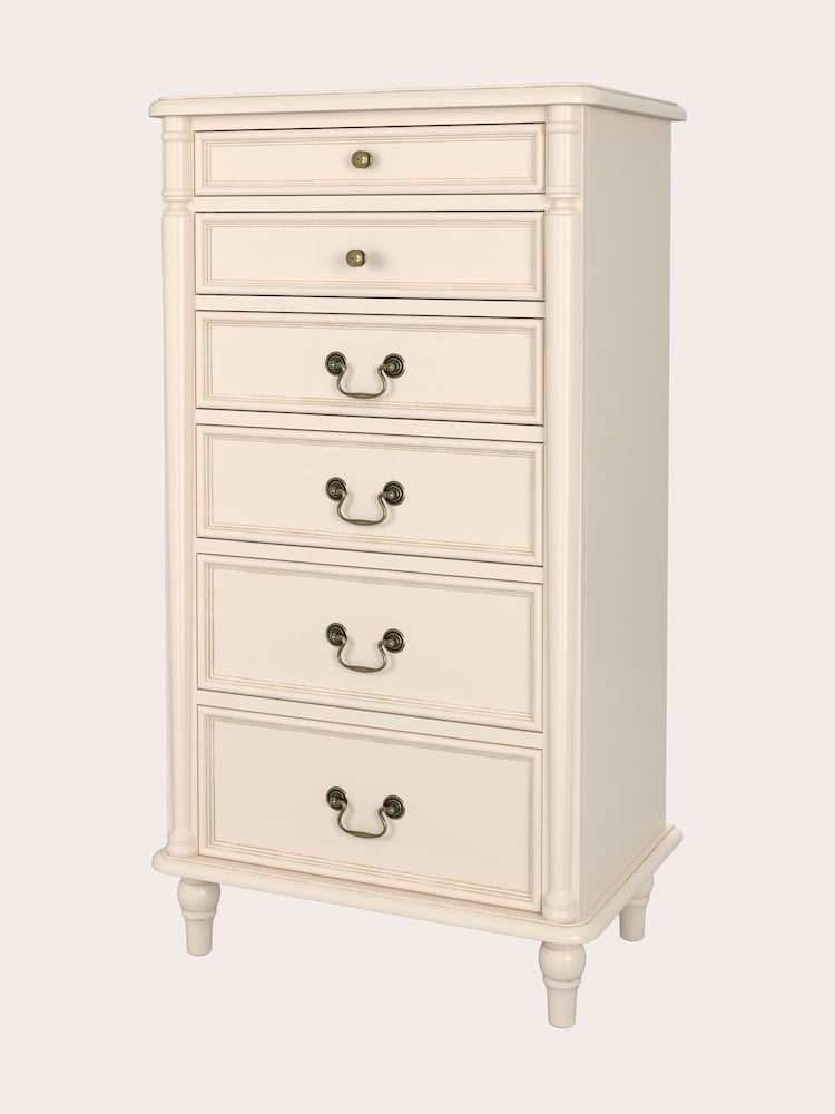 Laura Ashley Ivory Clifton Chest of 6 Drawer Drawers - Image 4 of 4