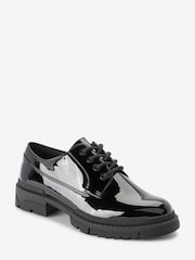 Black Patent Forever Comfort® Super Chunky Lace-Up Shoes - Image 4 of 7