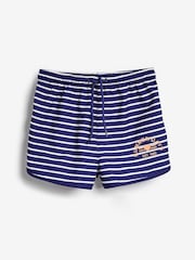 Navy/White Stripe Quick Dry Beach Shorts - Image 1 of 3