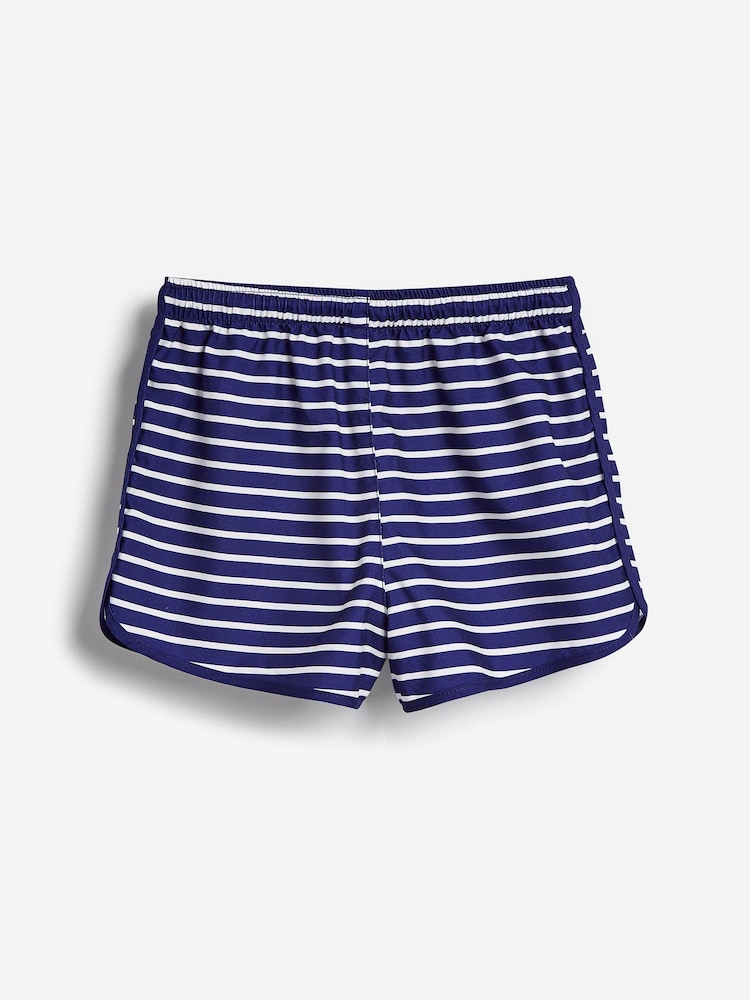 Navy/White Stripe Quick Dry Beach Shorts - Image 2 of 3
