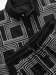 Monochrome Geo Jersey Shirt and Shorts Set (3-16yrs) - Image 7 of 7