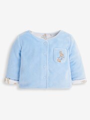 JoJo Maman Bébé Blue 3-Piece Peter Rabbit Sleepsuit, Jacket & Hat Set - Image 4 of 8
