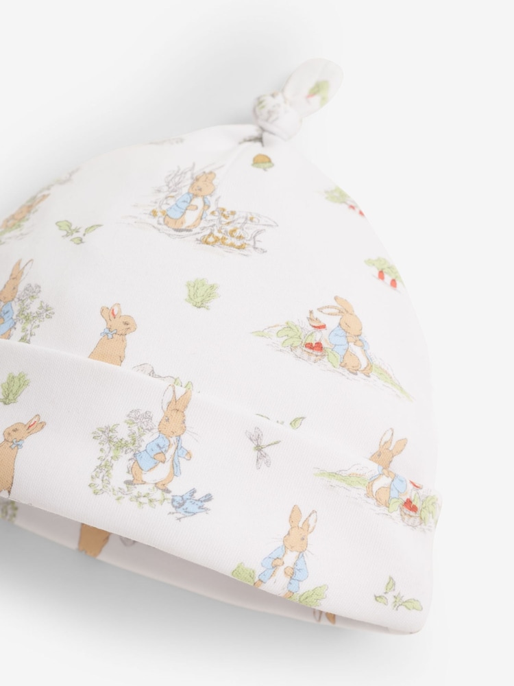 JoJo Maman Bébé Blue 3-Piece Peter Rabbit Sleepsuit, Jacket & Hat Set - Image 8 of 8