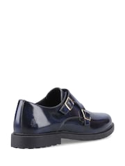 Hush Puppies Blue Verity Hi-Shine Monk Shoes - Image 5 of 6