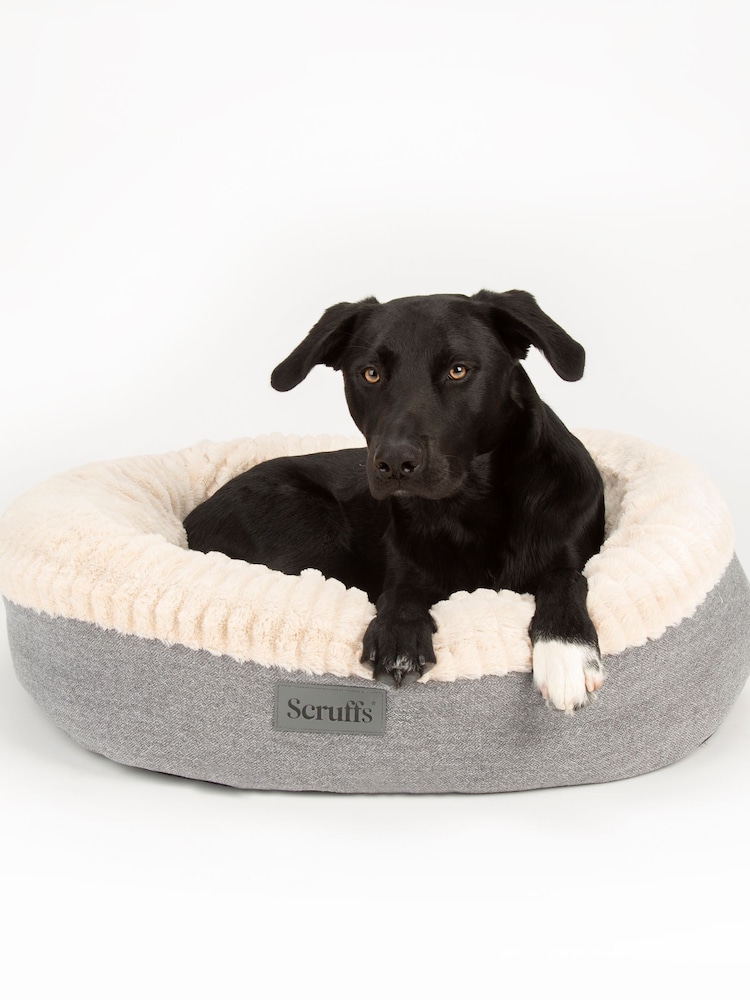 Scruffs Light Grey Ellen Dog or Cat Ring Donut Bed - Image 1 of 5