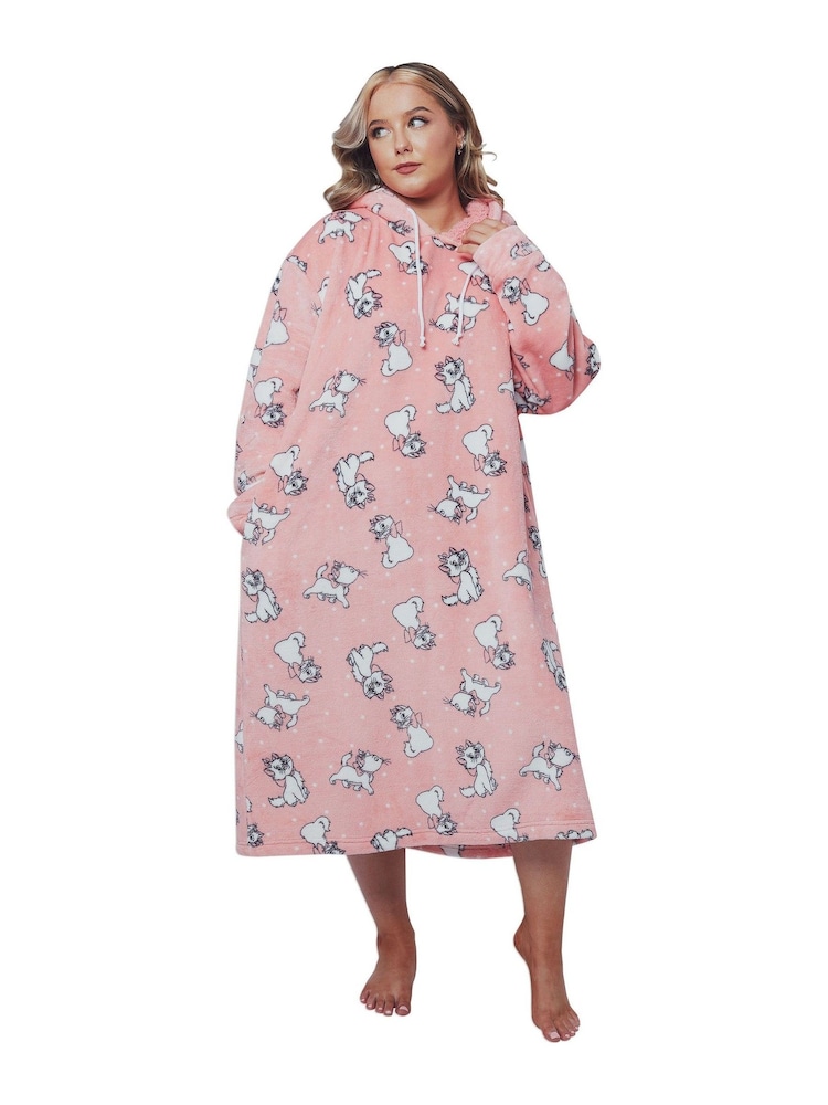 Character Pink Disney Aristocats Blanket Hoodie with Hood - Image 1 of 3