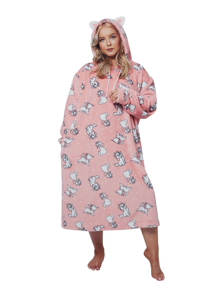 Character Pink Disney Aristocats Blanket Hoodie with Hood - Image 2 of 3