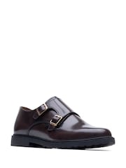 Hush Puppies Brown Verity Hi-Shine Monk Shoes - Image 5 of 6