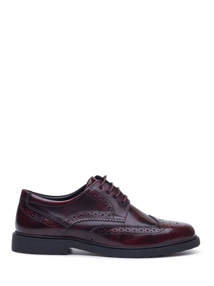Hush Puppies Purple Verity Hi Shine Brogue Shoes - Image 1 of 4 Hush Puppies Purple Verity Hi Shine Brogue Shoes - Image 1 of 4