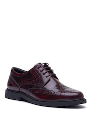 Hush Puppies Purple Verity Hi Shine Brogue Shoes - Image 2 of 4