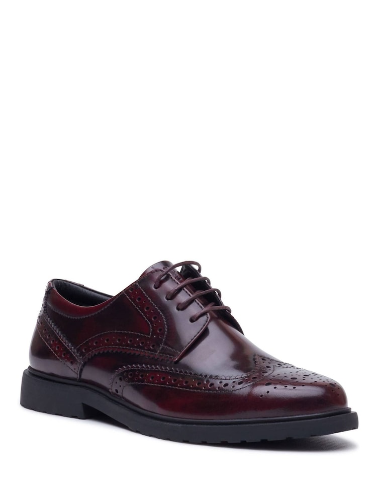 Hush Puppies Purple Verity Hi Shine Brogue Shoes - Image 2 of 4 Hush Puppies Purple Verity Hi Shine Brogue Shoes - Image 2 of 4