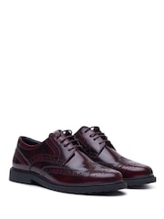 Hush Puppies Purple Verity Hi Shine Brogue Shoes - Image 3 of 4