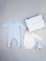 Emile et Rose 100% Cotton All-In-One, Body Vest & Toy Gift Set - Image 1 of 5