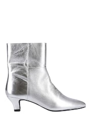 Hush Puppies Silver Nahla Kitten Heel Boots - Image 1 of 4