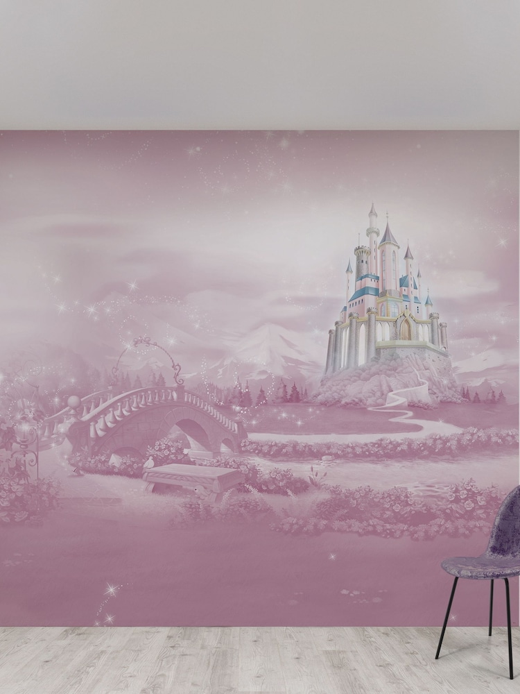 Art For The Home Pink Disney™ Princess Castle 3M Mural - Image 1 of 1