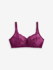 Plum Purple/Teal Blue/Light Pink Total Support Full Cup Lace Ultimate Comfort Bras B-H 3 Pack - Image 11 of 14