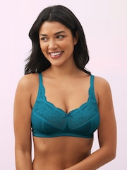 Plum Purple/Teal Blue/Light Pink Total Support Full Cup Lace Ultimate Comfort Bras B-H 3 Pack - Image 7 of 14