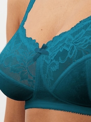 Plum Purple/Teal Blue/Light Pink Total Support Full Cup Lace Ultimate Comfort Bras B-H 3 Pack - Image 9 of 14