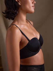 Black Floral Smoothing Selvedge Bra A-E - Image 5 of 8