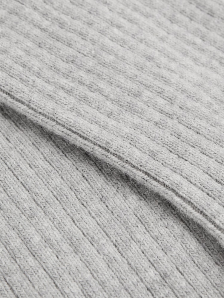 Reiss Ivory Chloe Ribbed Wool Blend Socks - Image 3 of 3