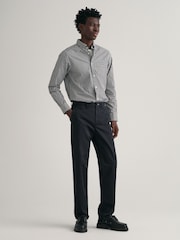 GANT Black Regular Fit Cotton Twill Chino Trousers - Image 3 of 5