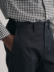 GANT Black Regular Fit Cotton Twill Chino Trousers - Image 4 of 5