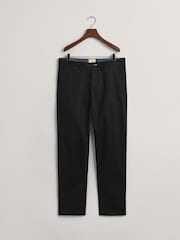 GANT Black Regular Fit Cotton Twill Chino Trousers - Image 5 of 5