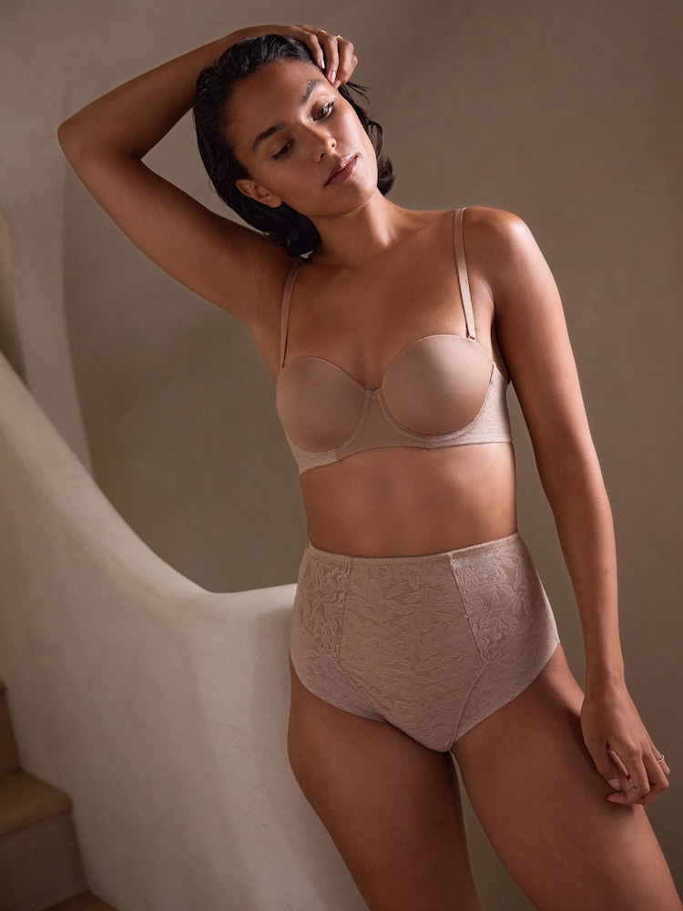 Praline Nude Floral Smoothing Selvedge Bra A-E - Image 2 of 7