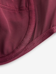 self. Burgundy Red Non Pad Wired Strapless Mesh Bra - Image 7 of 8