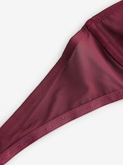 self. Burgundy Red Non Pad Wired Strapless Mesh Bra - Image 8 of 8