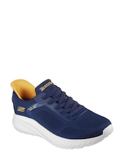 Skechers Blue Standard Fit Slip-ins Bobs Sport Squad Chaos Solid Step Trainers - Image 2 of 3