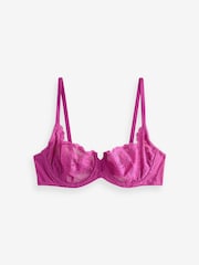 Pink/Blush/Lime Non Pad Balcony Lace Bras 3 Pack A-E - Image 8 of 12