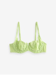 Pink/Blush/Lime Non Pad Balcony Lace Bras 3 Pack A-E - Image 9 of 12
