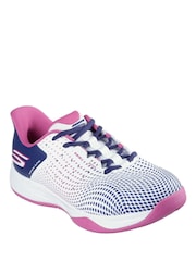 Skechers White Slip-ins Relaxed Fit Viper Court Reload Trainers - Image 2 of 3