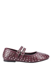 Hush Puppies Purple Nixie Studded Mary Jane Shoes - Image 1 of 4