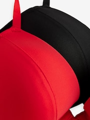 Red/Black Push Up Pad Plunge Smoothing T-Shirt Bras 2 Pack A-E - Image 11 of 12