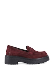 Hush Puppies Red Odessa Loafers - Image 3 of 6