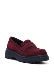 Hush Puppies Red Odessa Loafers - Image 4 of 6