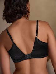 Black Pad Non Wire Microfibre & Lace Light Pad Ultimate Comfort Bra A-E - Image 4 of 7