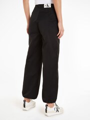 Calvin Klein Jeans High Waist Utility Wide Leg Black Trousers - Image 2 of 6