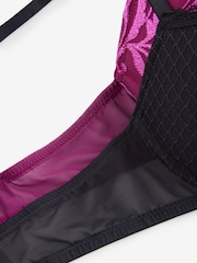 Plum Purple/Black Pad Balcony Embroidered Bras 2 Pack A-E - Image 14 of 14