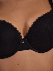 Plum Purple/Black Pad Balcony Embroidered Bras 2 Pack A-E - Image 9 of 14